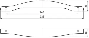 14232 - Úchytka 160mm / ušlechtilá ocel efekt