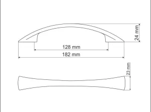 770087 - úchytka rozteč 128mm / Antik broušený n