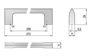 úchyt 256mm