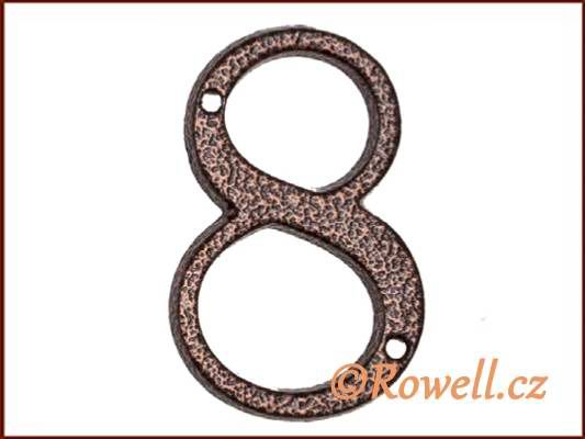 C1 Číslice 80mm k.bronz '8' rowell