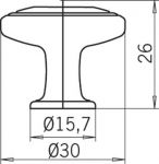 12310 - knopka chrom lesklý