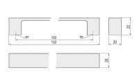 62276 - NIKOL úchytka 160mm broušený nikl