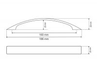 770036 - úchytka rozteč 160mm / Broušený nikl