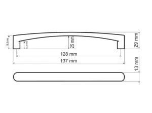 770152 - úchytka rozteč 128mm / Broušený nikl